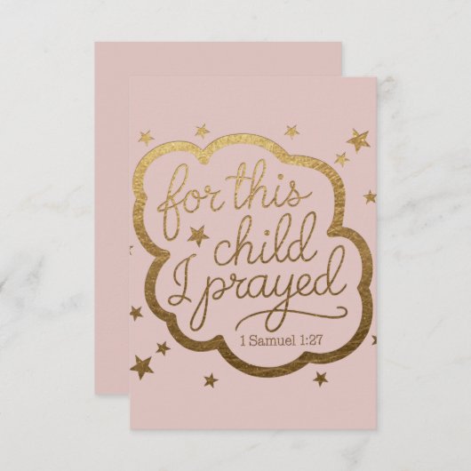 Bibelverse von 1 Samuel 1:27 Einladung (Vorne/Hinten)