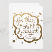 Bibelverse von 1 Samuel 1:27 Einladung (Vorne/Hinten)