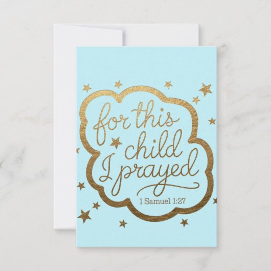 Bibelverse von 1 Samuel 1:27 Einladung (Vorderseite)