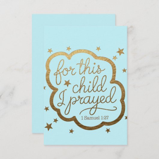 Bibelverse von 1 Samuel 1:27 Einladung (Vorne/Hinten)