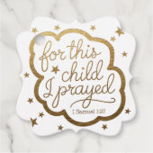 Bibelverse von 1 Samuel 1:27 Geschenkanhänger (Vorderseite)