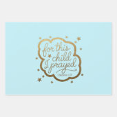 Bibelverse von 1 Samuel 1:27 Geschenkpapier Set (Vorderseite 3)