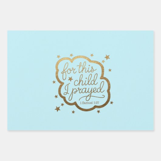 Bibelverse von 1 Samuel 1:27 Geschenkpapier Set (Vorderseite)