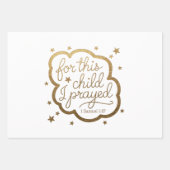 Bibelverse von 1 Samuel 1:27 Geschenkpapier Set (Vorderseite 2)