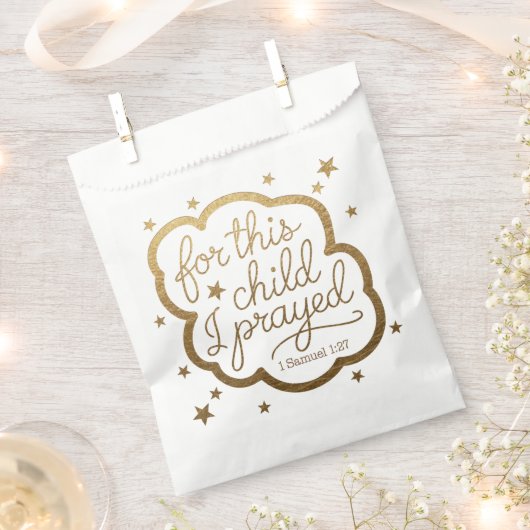 Bibelverse von 1 Samuel 1:27 Geschenktütchen (Ausgeschnitten)