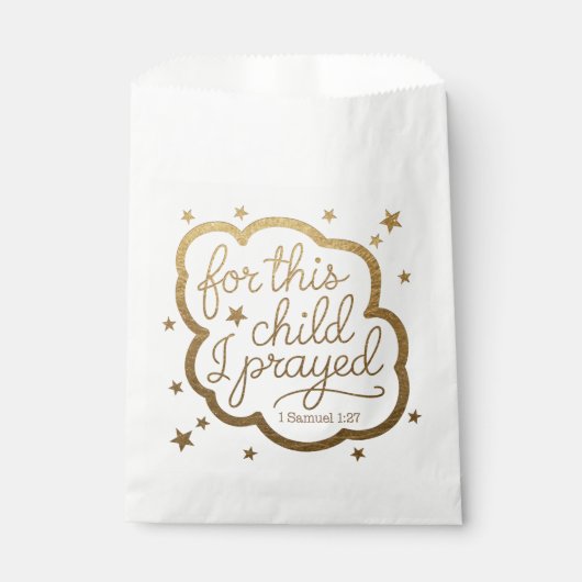Bibelverse von 1 Samuel 1:27 Geschenktütchen (Vorderseite)