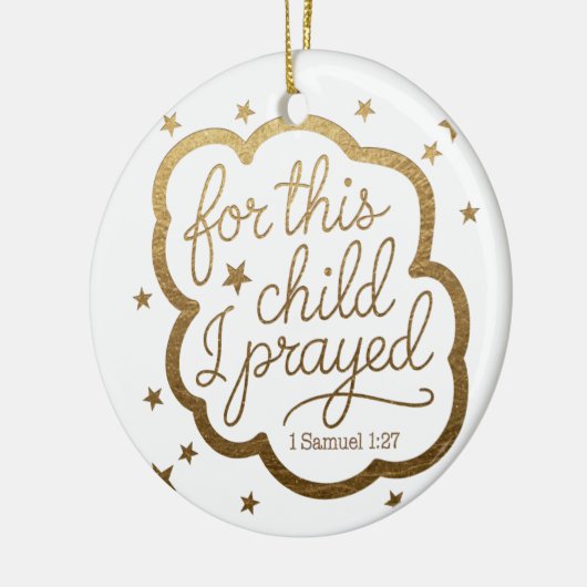 Bibelverse von 1 Samuel 1:27 Keramik Ornament (Links)