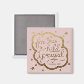 Bibelverse von 1 Samuel 1:27 Magnet (Vorderseite/Rückseite)