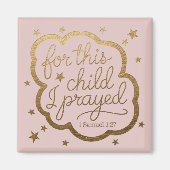 Bibelverse von 1 Samuel 1:27 Magnet (Vorne)