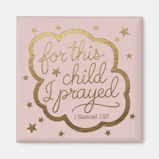 Bibelverse von 1 Samuel 1:27 Magnet (Vorne)