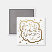 Bibelverse von 1 Samuel 1:27 Magnet (Vorderseite/Rückseite)