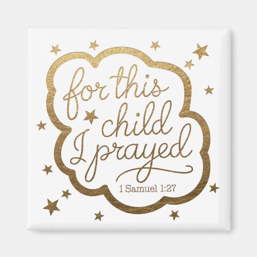 Bibelverse von 1 Samuel 1:27 Magnet (Vorne)