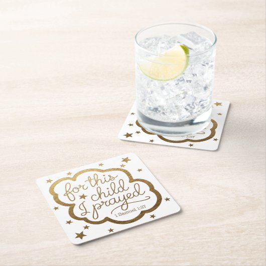 Bibelverse von 1 Samuel 1:27 Rechteckiger Pappuntersetzer (Vor Ort)