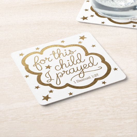 Bibelverse von 1 Samuel 1:27 Rechteckiger Pappuntersetzer (angewinkelt)