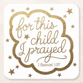 Bibelverse von 1 Samuel 1:27 Rechteckiger Pappuntersetzer