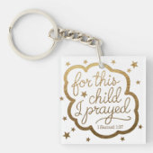 Bibelverse von 1 Samuel 1:27 Schlüsselanhänger (Vorderseite)