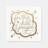 Bibelverse von 1 Samuel 1:27 Serviette (Vorderseite)