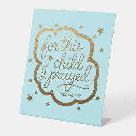 Bibelverse von 1 Samuel 1:27 Sockelschild