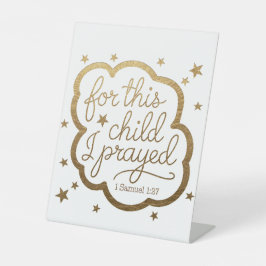 Bibelverse von 1 Samuel 1:27 Sockelschild