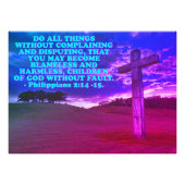 Bibelverse von den Philippinen 2:14-15. Fotodruck (Vorne)