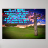 Bibelverse von den Philippinen 2:14-15. Poster (Vorne)
