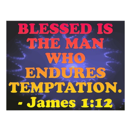 Bibelverse von James 1:12. Fotodruck (Vorne)