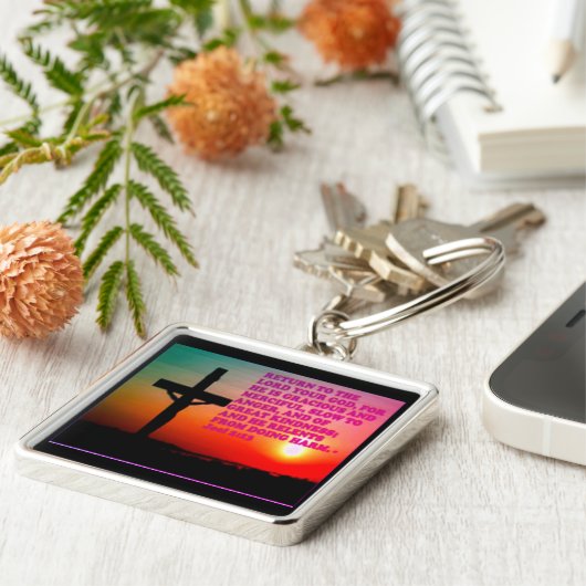 Bibelverse von Joel 2:13. Schlüsselanhänger (Seite)