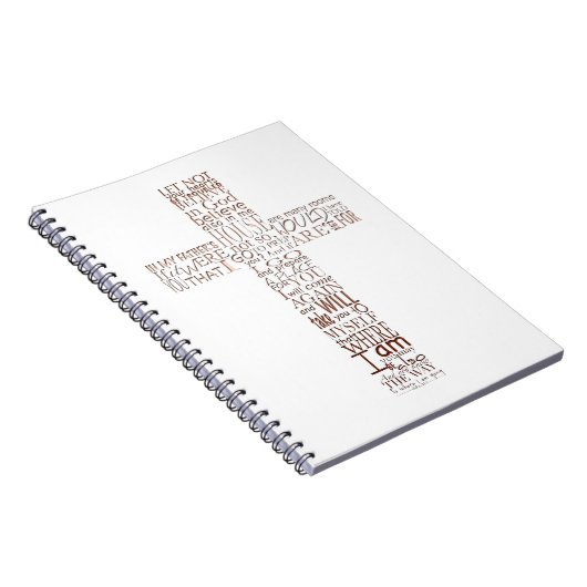 Bibelverse von John 14 Copper letters Notebook Notizblock (Rechte Seite)