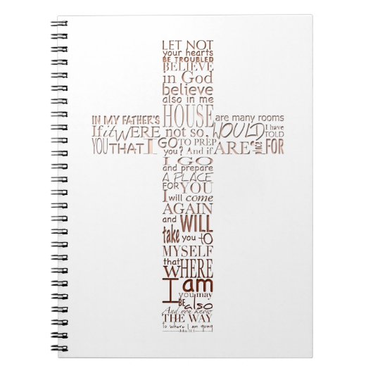 Bibelverse von John 14 Copper letters Notebook Notizblock (Vorderseite)