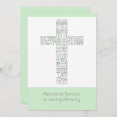 Bibelverse von John 14 Memorial Service 10 Einladung (Vorne/Hinten)