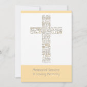 Bibelverse von John 14 Memorial Service 11 Einladung (Vorderseite)