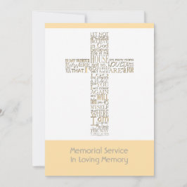 Bibelverse von John 14 Memorial Service 11 Einladung