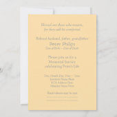 Bibelverse von John 14 Memorial Service 11 Einladung (Rückseite)