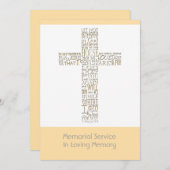 Bibelverse von John 14 Memorial Service 11 Einladung (Vorne/Hinten)