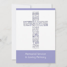 Bibelverse von John 14 Memorial Service 6 Einladung