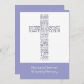 Bibelverse von John 14 Memorial Service 6 Einladung (Vorne/Hinten)