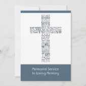 Bibelverse von John 14 Memorial Service 7 Einladung (Vorderseite)