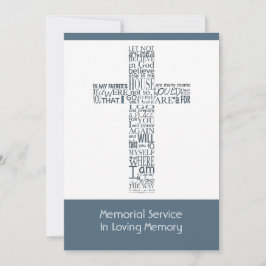 Bibelverse von John 14 Memorial Service 7 Einladung