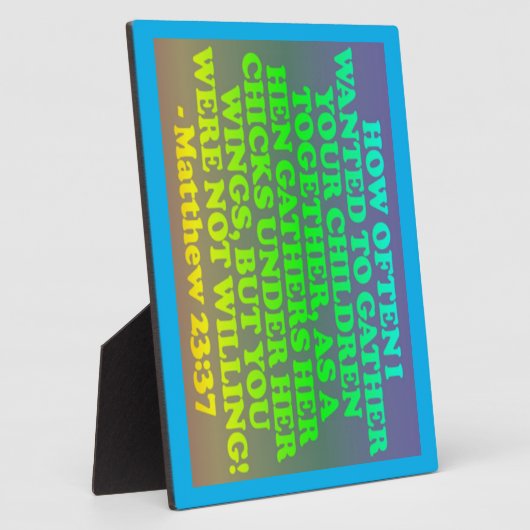 Bibelverse von Matthew 23:37. Fotoplatte (Seite)