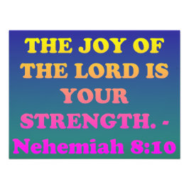 Bibelverse von Nehemiah 8:10. Fotodruck
