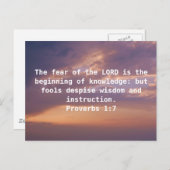 Bibelverse Weisheit Zitat Sprichwort Sprichwörter Postkarte (Vorne/Hinten)