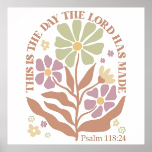 Bibelverse-Wildblume Poster