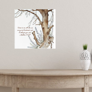 Bibelverse Winterbaum individuell anpassbar Poster