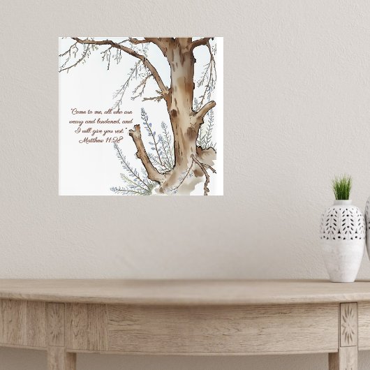 Bibelverse Winterbaum individuell anpassbar Poster