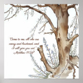 Bibelverse Winterbaum individuell anpassbar Poster (Vorne)