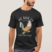 Bibelverse wir erheben Flügel wie Adles Faith Jes T-Shirt (Vorderseite)
