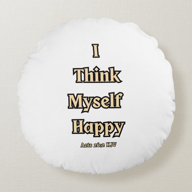 Bibelverse-Zitat 26:2 KJV Rundes Kissen (Vorderseite)