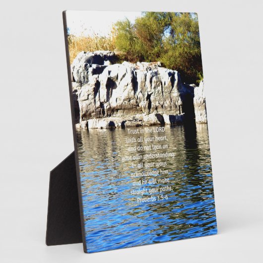 Bibelverse Zitat über Vertrauenssprichwörter 3:5-6 Fotoplatte (Seite)