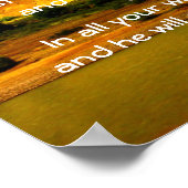 Bibelverse Zitat über Vertrauenssprichwörter 3:5-6 Poster (Ecke)