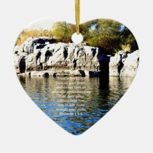 Bibelverse Zitat über Vertrauenssprichwörter 3:5 Keramikornament